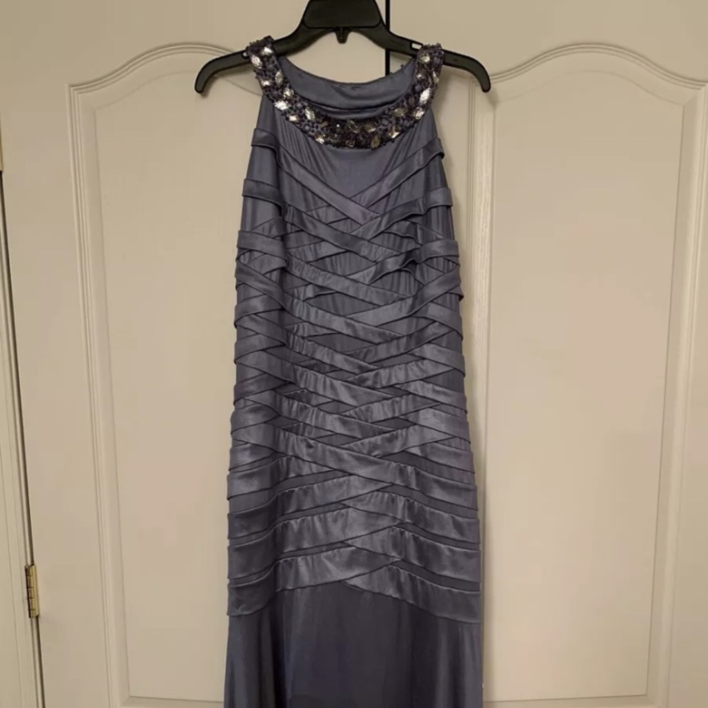 Elegant Evening Light Blue Formal Beaded Dress 16
